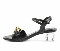 Best deal 😍 Women's London Rag Icicle 👗 Dress 🩴 Sandals Black 🛒 -London Rag Sales Store 3 840