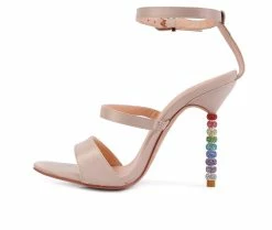 Brand new 🤩 Women's London Rag Lawsuit 👗 Dress 🩴 Sandals Beige 😀 -London Rag Sales Store 3 844