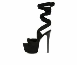 Wholesale 👍 Women's London Rag Bauble Platform Stiletto 🩴 Sandals Black ⌛ -London Rag Sales Store 3 847