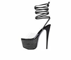 Flash Sale 👏 Women's London Rag Sugar Platform Stiletto 👠 Heels Black ❤️ -London Rag Sales Store 3 855