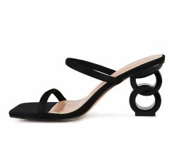 Buy 😀 Women's London Rag Downtown 👗 Dress 🩴 Sandals Black 😀 -London Rag Sales Store 3 888