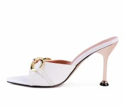 Deals ⌛ Women's London Rag Drippin Hot 👗 Dress 🩴 Sandals White ⌛ -London Rag Sales Store 3 890