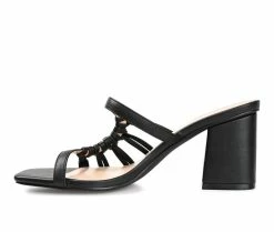Cheapest 🛒 Women's Journee Collection Emory Heeled 🩴 Sandals Black 🤩 -London Rag Sales Store 3 94