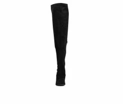 Best deal 😀 Women's Fashion To Figure Larissa XWC Over The Knee Heeled 🥾 Boots Black Wide 🔥 -London Rag Sales Store 4 1067