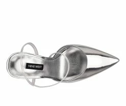 Hot Sale ⭐ Women's Nine West Fames Pumps Silver/Clear 🥰 -London Rag Sales Store 4 1108