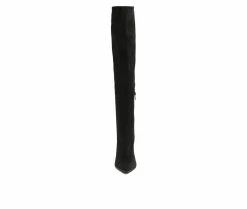 Promo ⭐ Women's London Rag Madman Knee High Stiletto 🥾 Boots Black 🔔 -London Rag Sales Store 4 1116