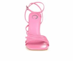 New 👏 Women's Journee Collection Louella Stiletto 👗 Dress 🩴 Sandals Pink 😀 -London Rag Sales Store 4 1121