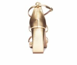 Coupon ✨ Women's Chinese Laundry Taryn 👗 Dress 🩴 Sandals Gold 🤩 -London Rag Sales Store 4 115