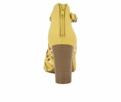 Deals 👏 Women's XOXO Baxter 👗 Dress 🩴 Sandals Yellow 🌟 -London Rag Sales Store 4 116