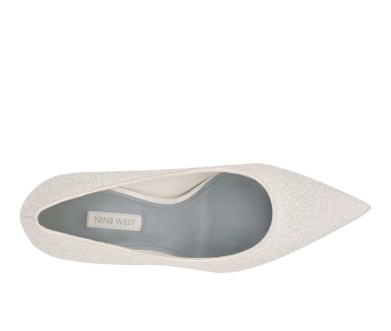 New 🔔 Women's Nine West Fresh Stiletto Pumps White Glitter 😍 5 New 🔔 Women's Nine West Fresh Stiletto Pumps White Glitter 😍 - Image 5