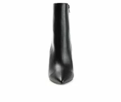 Top 10 👏 Women's Journee Collection Rorie Stiletto Booties Black 🎉 -London Rag Sales Store 4 1231