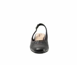 New ⌛ Women's Trotters Dea Woven Slingback Pumps Black 🎁 -London Rag Sales Store 4 124