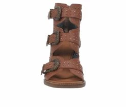 Cheapest 👍 Women's Dingo Boot Ziggy Western 🩴 Sandal Booties Tan 🔔 -London Rag Sales Store 4 128