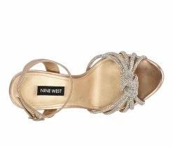 Cheapest 🔔 Women's Nine West Wowzz 👗 Dress 🩴 Sandals Light Bronze 👏 -London Rag Sales Store 4 134