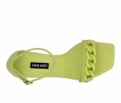 Cheapest 💯 Women's Nine West Mindful 👗 Dress 🩴 Sandals Neon Lime ⭐ -London Rag Sales Store 4 14