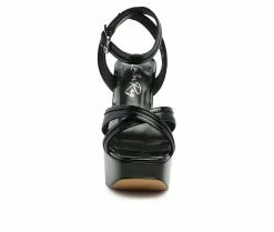 Best Pirce 🔔 Women's London Rag Nyle Platform 👗 Dress 🩴 Sandals Black 🧨 -London Rag Sales Store 4 26