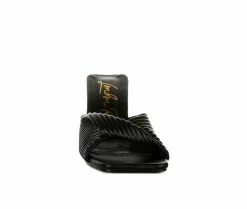 Outlet 😍 Women's London Rag Cupid Kiss 👗 Dress 🩴 Sandals BLACK ⭐ -London Rag Sales Store 4 286