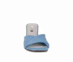 Deals 🔥 Women's London Rag Soft Flirt 👗 Dress 🩴 Sandals Mid Blue 🌟 -London Rag Sales Store 4 293