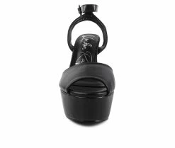 Deals 😉 Women's London Rag Roger Platform 👗 Dress 🩴 Sandals Black ⭐ -London Rag Sales Store 4 302