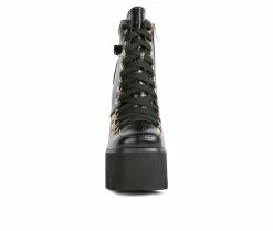 Best Sale ๐ Women's London Rag Boogie Platform Lace Up Booties Black ๐คฉ 10 Best Sale ๐ Women's London Rag Boogie Platform Lace Up Booties Black ๐คฉ -London Rag Sales Store 4 322