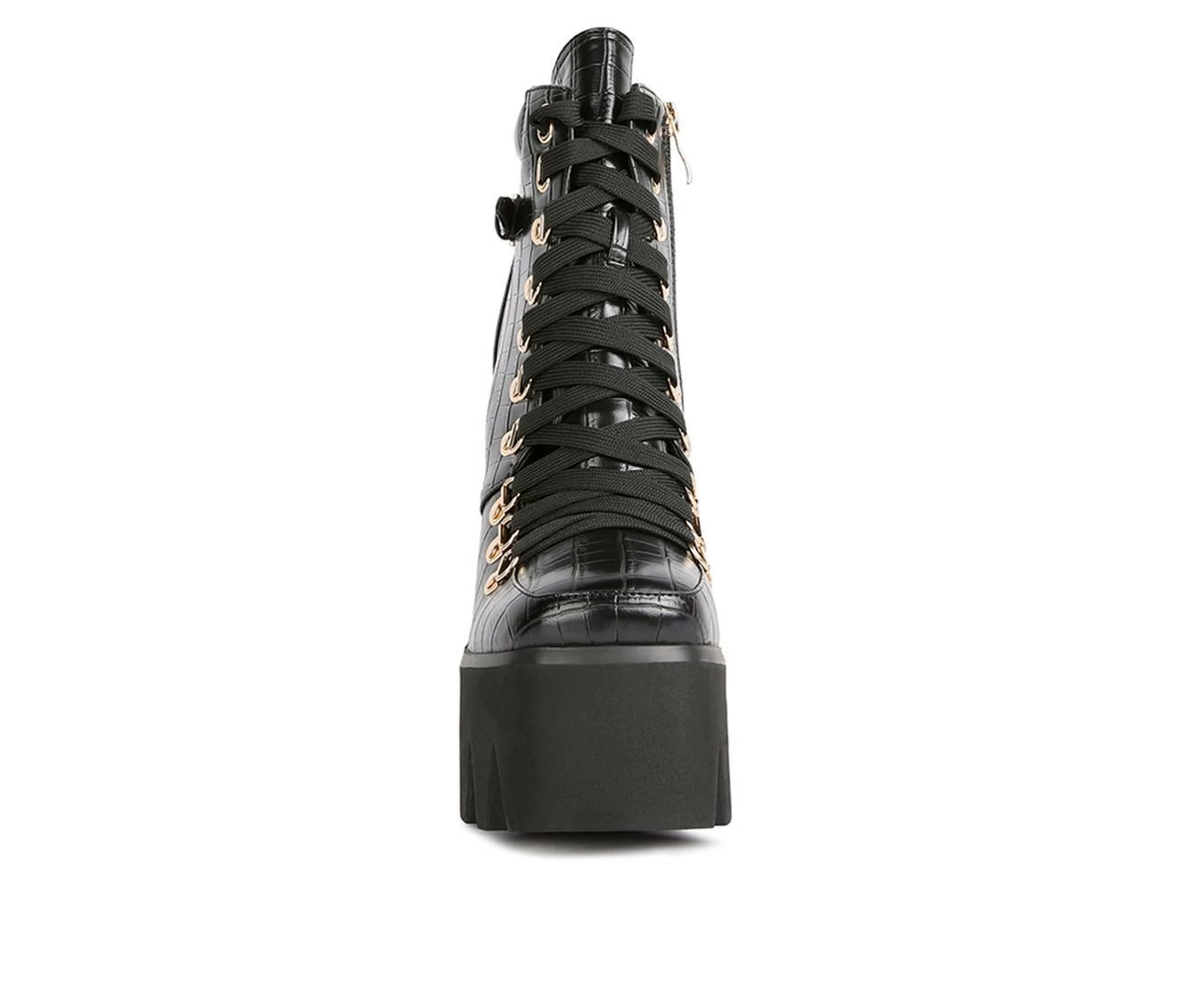 Best Sale ๐ Women's London Rag Boogie Platform Lace Up Booties Black ๐คฉ 5 Best Sale ๐ Women's London Rag Boogie Platform Lace Up Booties Black ๐คฉ - Image 5