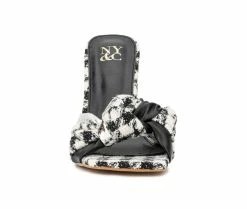 Deals 🤩 Women's New York And Company Anthi 👗 Dress 🩴 Sandals Black/White 👏 -London Rag Sales Store 4 325