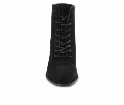 Wholesale 🧨 Women's Journee Signature Edda Heeled Lace Up Booties Black 👏 -London Rag Sales Store 4 357