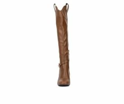 Wholesale 🔥 Women's Torgeis Elenora Knee High Heeled 🥾 Boots Cognac ⌛ -London Rag Sales Store 4 375