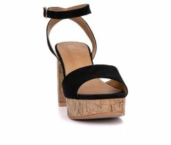 Outlet 🧨 Women's Olivia Miller Victoria Heel 👗 Dress 🩴 Sandals Black 🔔 -London Rag Sales Store 4 50