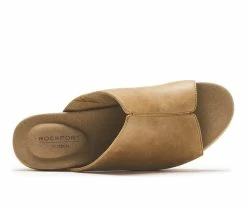 Hot Sale 🥰 Women's Rockport Vivianne Slide 👗 Dress 🩴 Sandals Honey Leather 🔥 -London Rag Sales Store 4 52