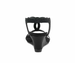 Budget 👍 Women's Patrizia Shining Wedge 🩴 Sandals Black 🛒 -London Rag Sales Store 4 541