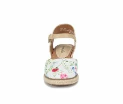 Best reviews of 🔥 Women's Baretraps Ocean Closed Toe Wedge 🩴 Sandals Wht Multi Flwr 😍 -London Rag Sales Store 4 548