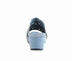 Buy 🔥 Women's SPRING STEP Khyahey Wedge 🩴 Sandals Blue 👏 -London Rag Sales Store 4 558