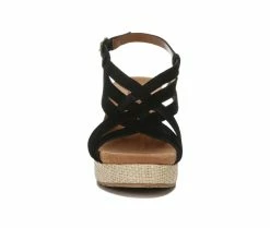 Best Pirce 🔔 Women's Zodiac Petra Wedge 🩴 Sandals Black 🔔 -London Rag Sales Store 4 593