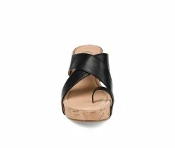 Brand new 🎉 Women's Journee Collection Rayna Wedge 🩴 Sandals Black 😍 -London Rag Sales Store 4 622