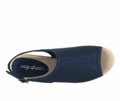 Best deal 💯 Women's Easy Street Stacy Wedge 🩴 Sandals Denim Linen Pt 💯 -London Rag Sales Store 4 641