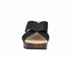 Coupon 🧨 Women's Easy Works By Easy Street Ragan Slip Resistant Wedge 🩴 Sandals Black ⭐ -London Rag Sales Store 4 644