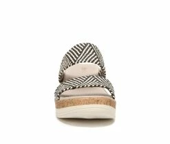 Discount 😍 Women's BZEES Resort Wedge 🩴 Sandals Black Raffia 🧨 -London Rag Sales Store 4 647