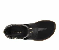 Best Pirce 🎉 Women's Tommy Hilfiger Obell Block Heeled 🩴 Sandals Black 🤩 -London Rag Sales Store 4 67