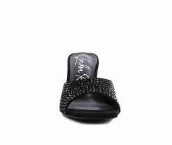 Flash Sale 😀 Women's London Rag Imprint 👗 Dress 🩴 Sandals Black 🔔 -London Rag Sales Store 4 799