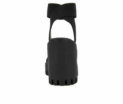 Cheap 🧨 Women's Unionbay Lucca Heeled 👗 Dress 🩴 Sandals Black 😉 -London Rag Sales Store 4 81