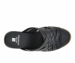 Budget 😉 Women's White Mountain Be Happy Heeled 👗 Dress 🩴 Sandals Black/Burnished 🧨 -London Rag Sales Store 5 109