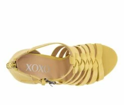 Deals 👏 Women's XOXO Baxter 👗 Dress 🩴 Sandals Yellow 🌟 -London Rag Sales Store 5 115