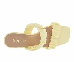 Best reviews of ❤️ Women's KENSIE Kamilah Heeled 👗 Dress 🩴 Sandals Pastel Yellow 🌟 -London Rag Sales Store 5 116