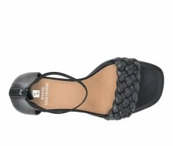 Buy ⌛ Women's White Mountain Backer Heeled 👗 Dress 🩴 Sandals Black/Smooth 🤩 -London Rag Sales Store 5 117