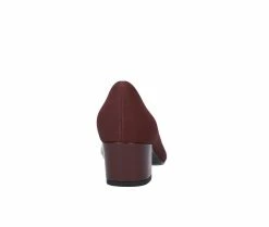 Best Sale ⭐ Women's Easy Street Elle Pumps Burgundy Suede 🤩 -London Rag Sales Store 5 222