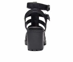 New 🧨 Women's Dirty Laundry Fun Stuff Heeled 🩴 Sandals Black 😀 -London Rag Sales Store 5 229
