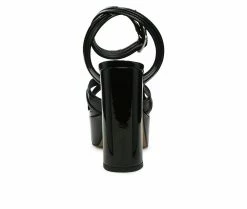 Best Pirce 🔔 Women's London Rag Nyle Platform 👗 Dress 🩴 Sandals Black 🧨 -London Rag Sales Store 5 26