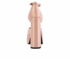 Deals 🔥 Women's Rag & Co Martin Block Heel Platform Pumps Latte ❤️ -London Rag Sales Store 5 275