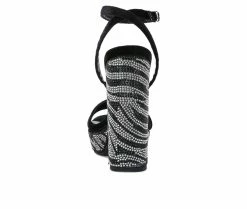 Outlet 🤩 Women's Rag & Co Zircon Platform 👗 Dress 🩴 Sandals Black 🌟 -London Rag Sales Store 5 279